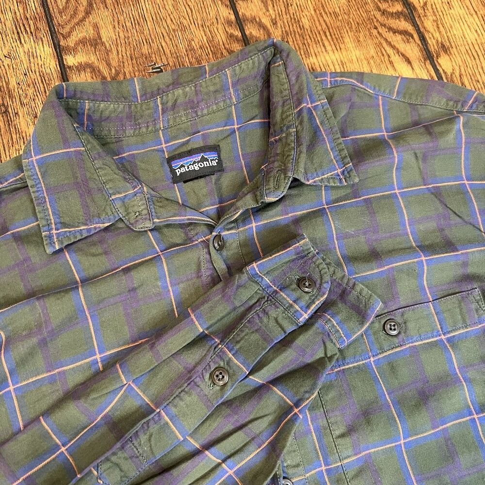 Vintage Patagonia Mens Y2K Lightweight Organic Cotton Flannel Portugal Size XL